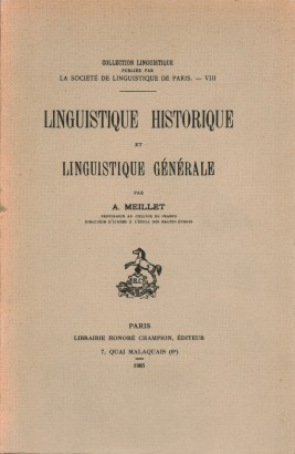 Linguistique historique et linguistique générale