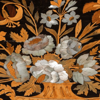 Inlaid Table Attr. to Luigi and Angiolo Falcini Chestnut - Italy XIX C