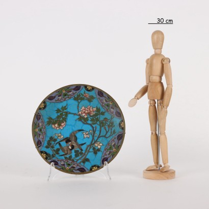 Assiette Cloisonné Cuivre Japon XIX-XX Siècle