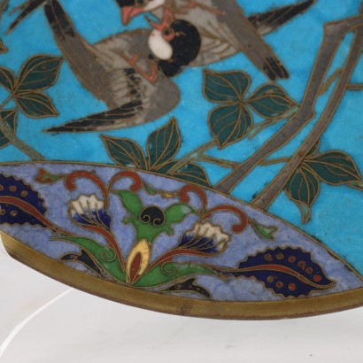 Assiette Cloisonné Cuivre Japon XIX-XX Siècle