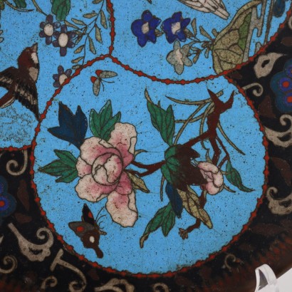 Assiette Cloisonné Cuivre Japon XIX-XX Siècle