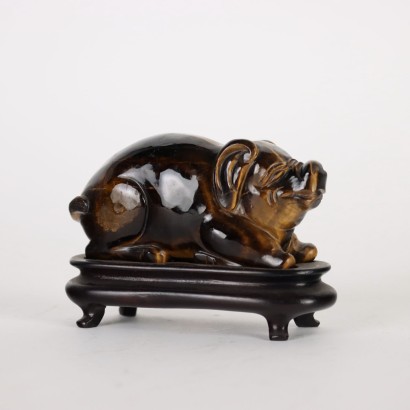 Tigerauge Steinskulptur China XX Jhd