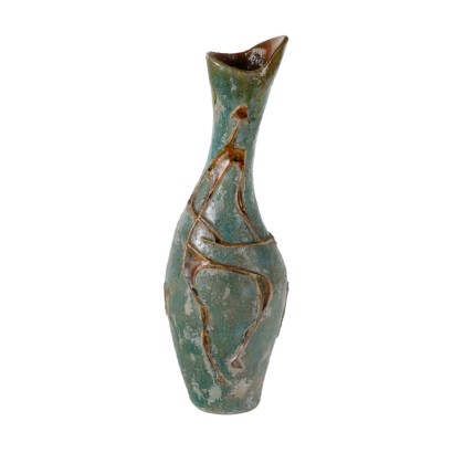 Vase C. Zauli Terre Cuite Italie Années 1950