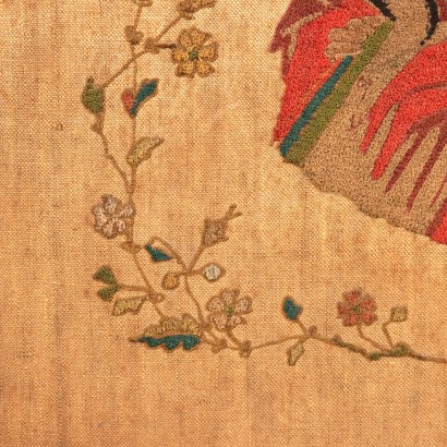 Broderie Tissu Italie XIX Siècle