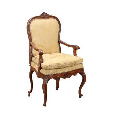 French Baroque 17th Century Louis XIV Walnut Armchair