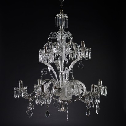 Antique Murano Chandelier Glass Italy XIX Century