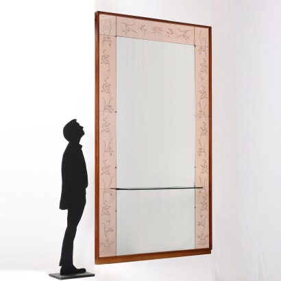 Miroir Verre Italie Années 1950