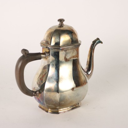 Teapot Vallè Silver Italy XX Century