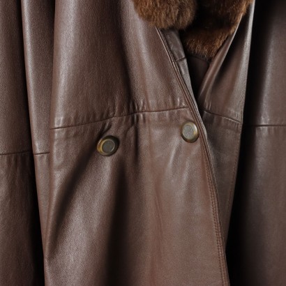 Manteau Cuir Taille L Italie Années 1980