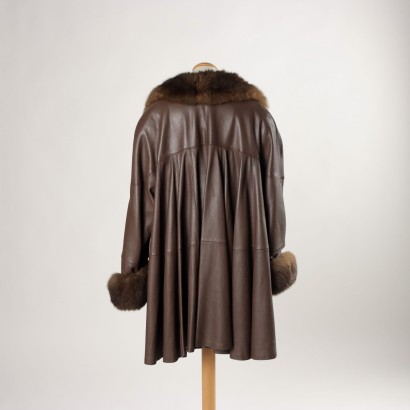 Manteau Cuir Taille L Italie Années 1980