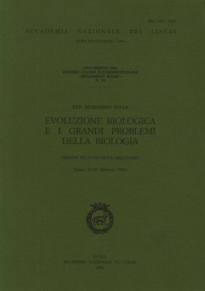 XVII seminario sulla evoluzione biologica e i grandi problemi della biologia