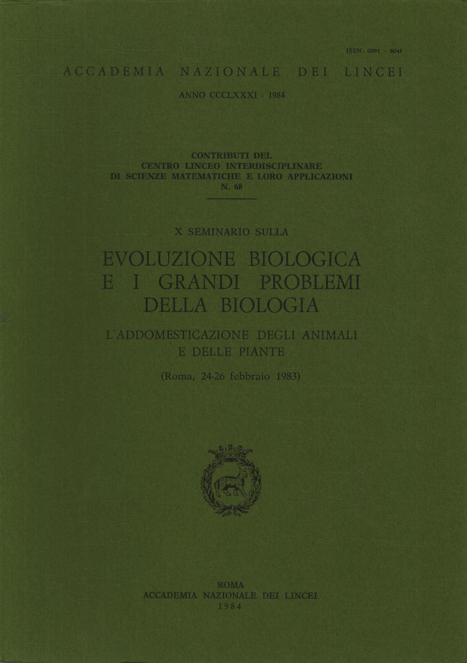 X seminario sulla evoluzione biologica e