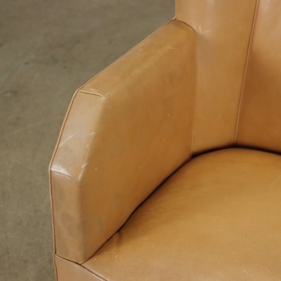 Fauteuil Simili Cuir Italie Années 1930-1940