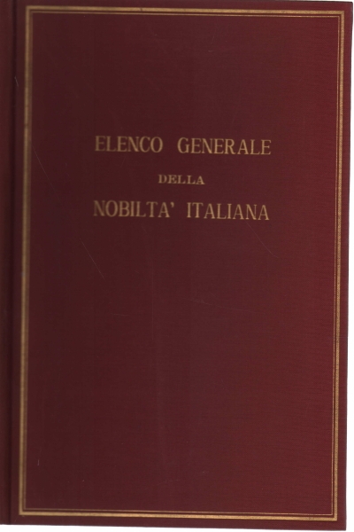 Elenco generale della nobiltà italian