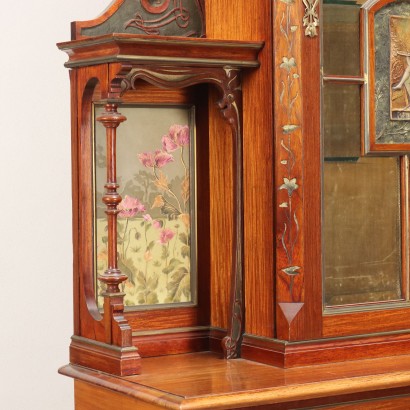 Vitrine Jugendstil Mahagoni Italien XIX Jhd