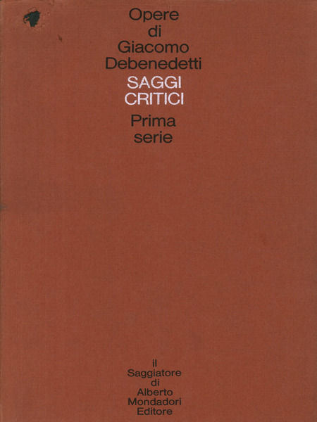 libro saggiatore saggi critici